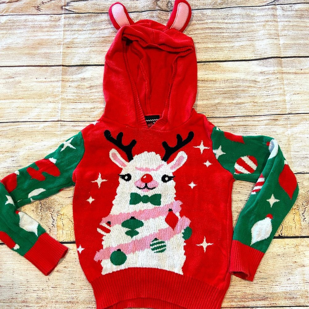 Lama Holiday Sweater - Size XS (4-5)